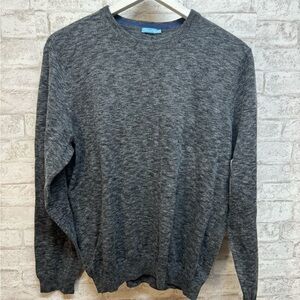 J. McLaughlin cotton men’s XL  crewneck sweater charcoal gray‎